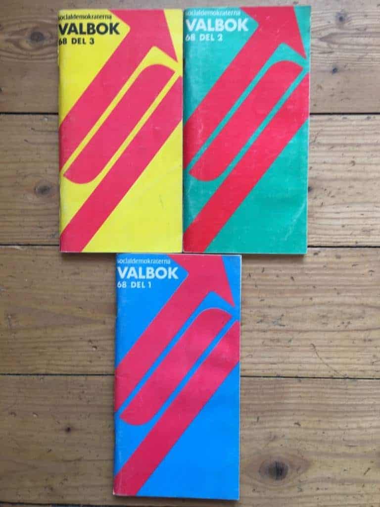 Socialdemokraterna valbok 68 del 1-3 (Information och instruktioner till Socialdemokratiska valarbetare inför valet 1968)