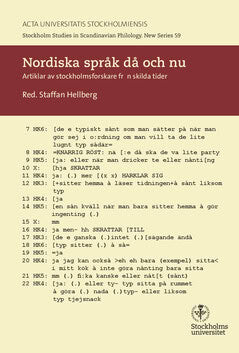Staffan Hellberg : Nordiska språk då och nu