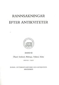 Ståhle, Carl Ivar ; Stahre, Nils-Gustaf : Rannsakningar efter antikviteter, band III
