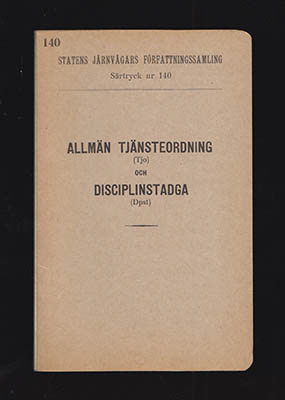 Statens Järnvägars Författningssamling : Allmän tjänsteordning (Tjo)