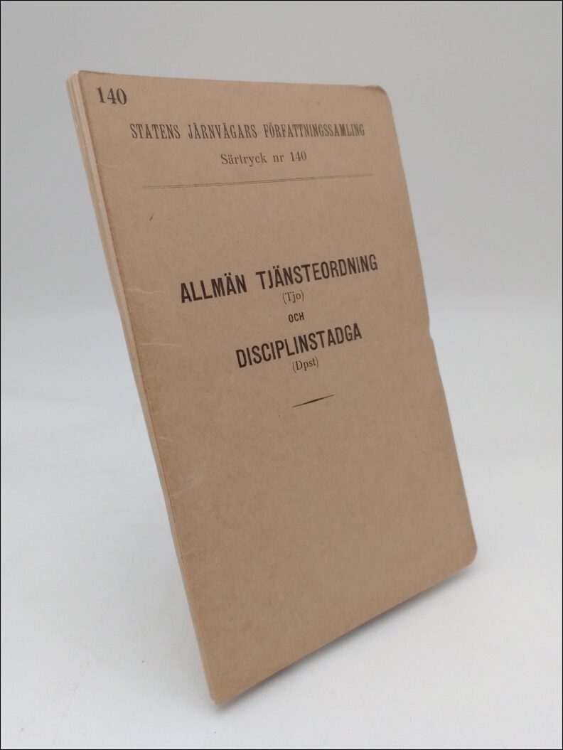 Statens Järnvägars Författningssamling : Allmänn tjänsteordning
