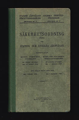 Statens Järnvägars Författningssamling : Säkerhetsordning