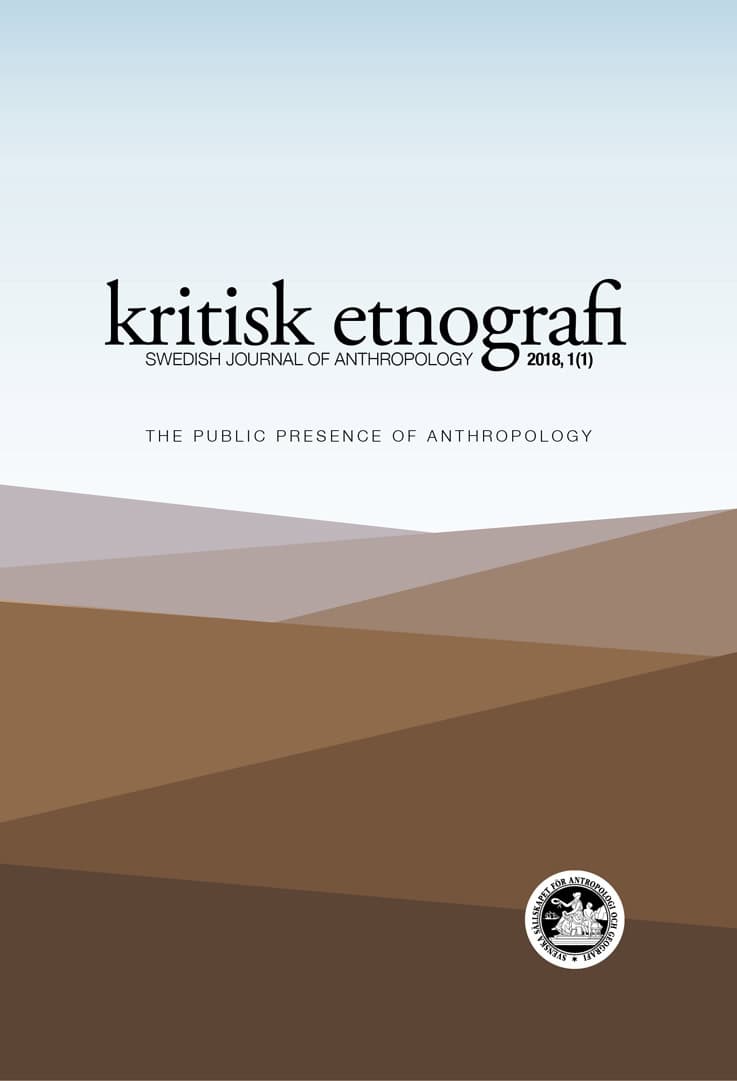 Hagberg, Sten; Hellman, Jörgen : kritisk etnografi – Swedish Journal of Anthropology, 2018, Vol 1
