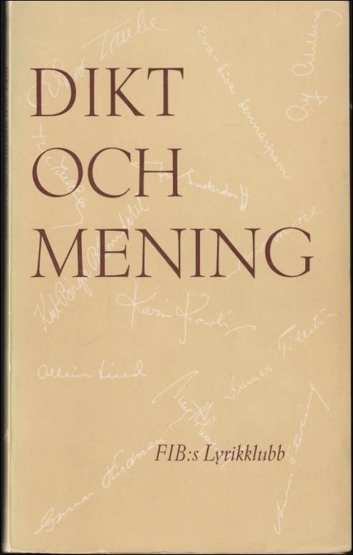 Stig Carlson : Dikt och mening