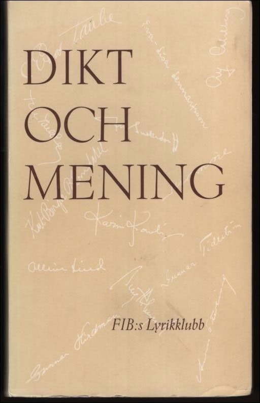 Stig Carlson : Dikt och mening