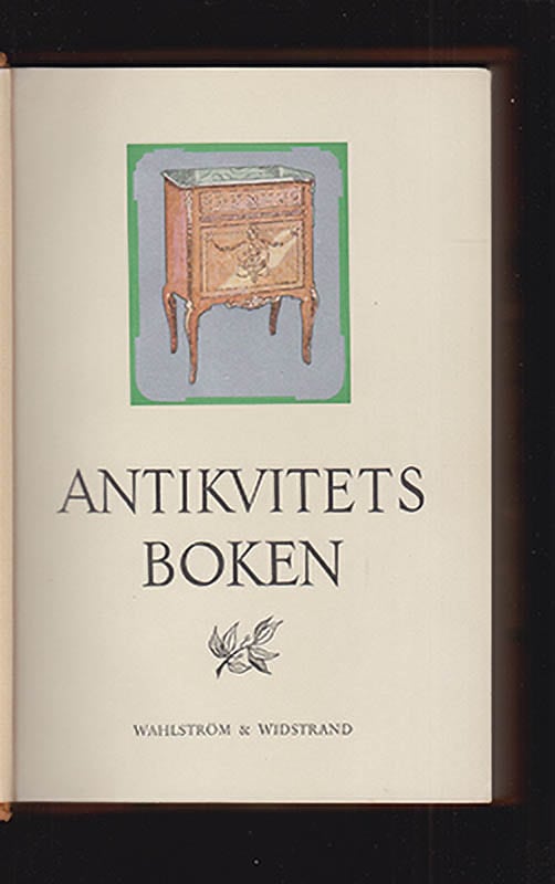 Stig Fogelmarck : Antikvitetsboken