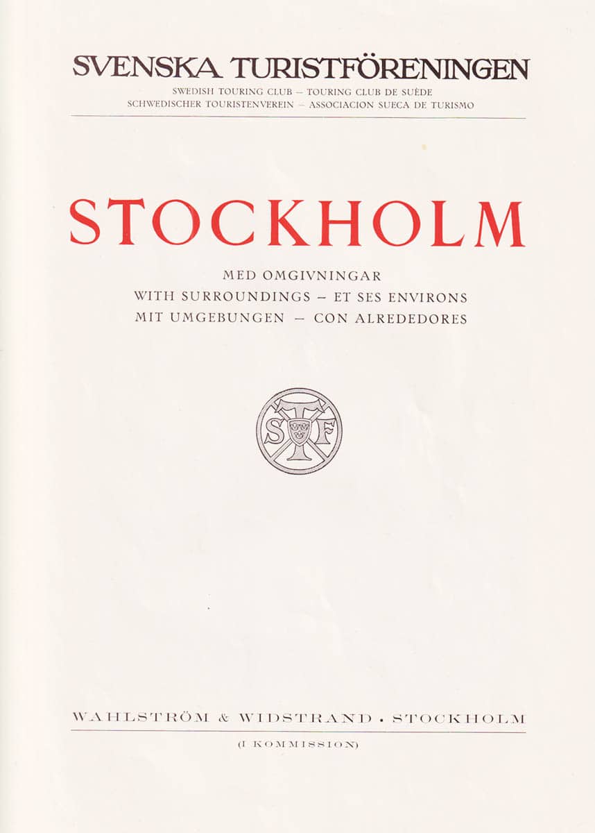 Stockholm med omgivningar. With surroundings. Et ses environs. Mit Umgebungen. Con alrededores