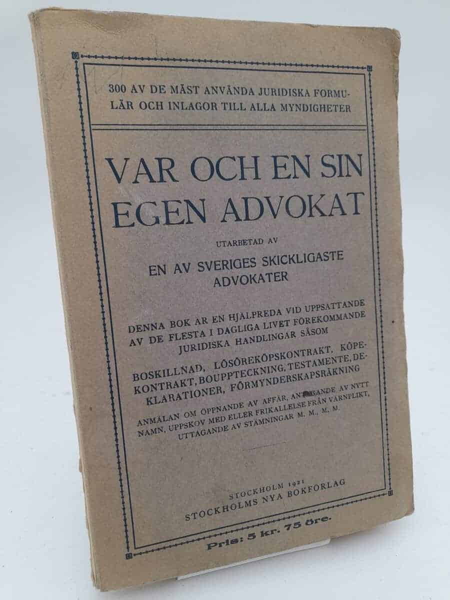 Stockholms nya bokförlag : Var och en sin egen advokat