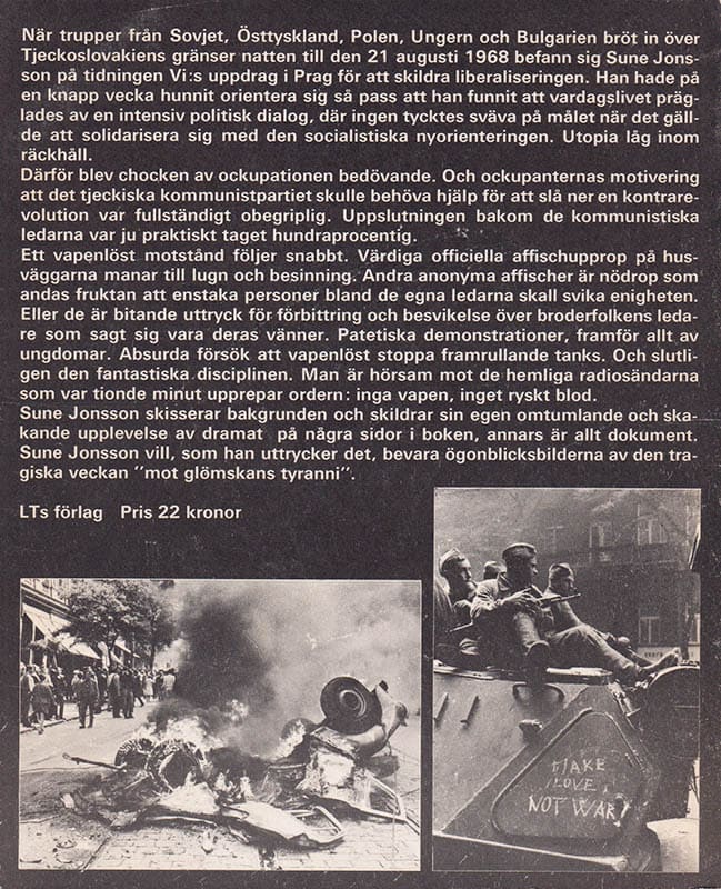Sune Jonsson : Prag augusti 1968