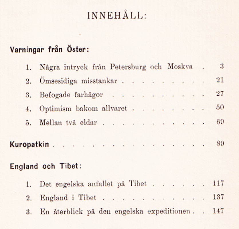 Sven Hedin : Sverige och den stora östern
