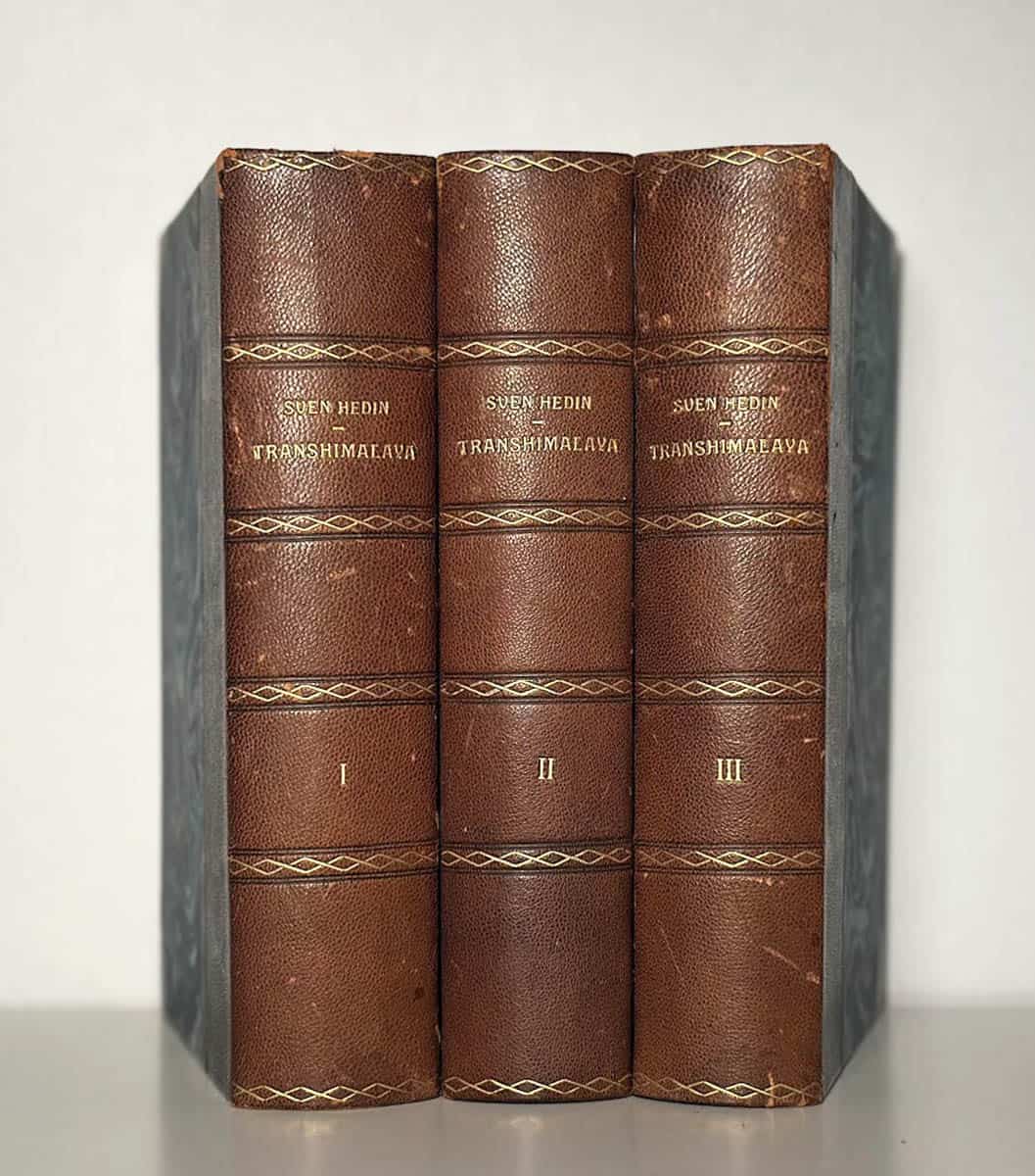 Sven Hedin : Transhimalaya. Upptäckter och äfventyr i Tibet. Förra delen - Senare delen - Tredje delen