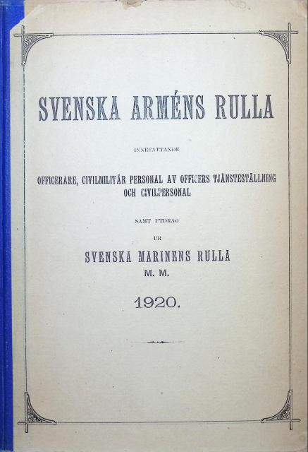 Svenska arméns rulla