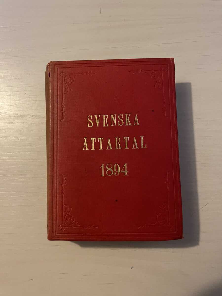 Svenska ättartal 1892 (feltryckt pärm)