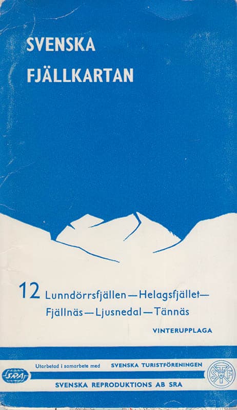Svenska fjällkartan : Svenska fjällkartan. 12. Lunndörrsfjällen - Helagsfjällen - Fjällnäs - Ljusnedal - Tännäs. Vinterupplaga