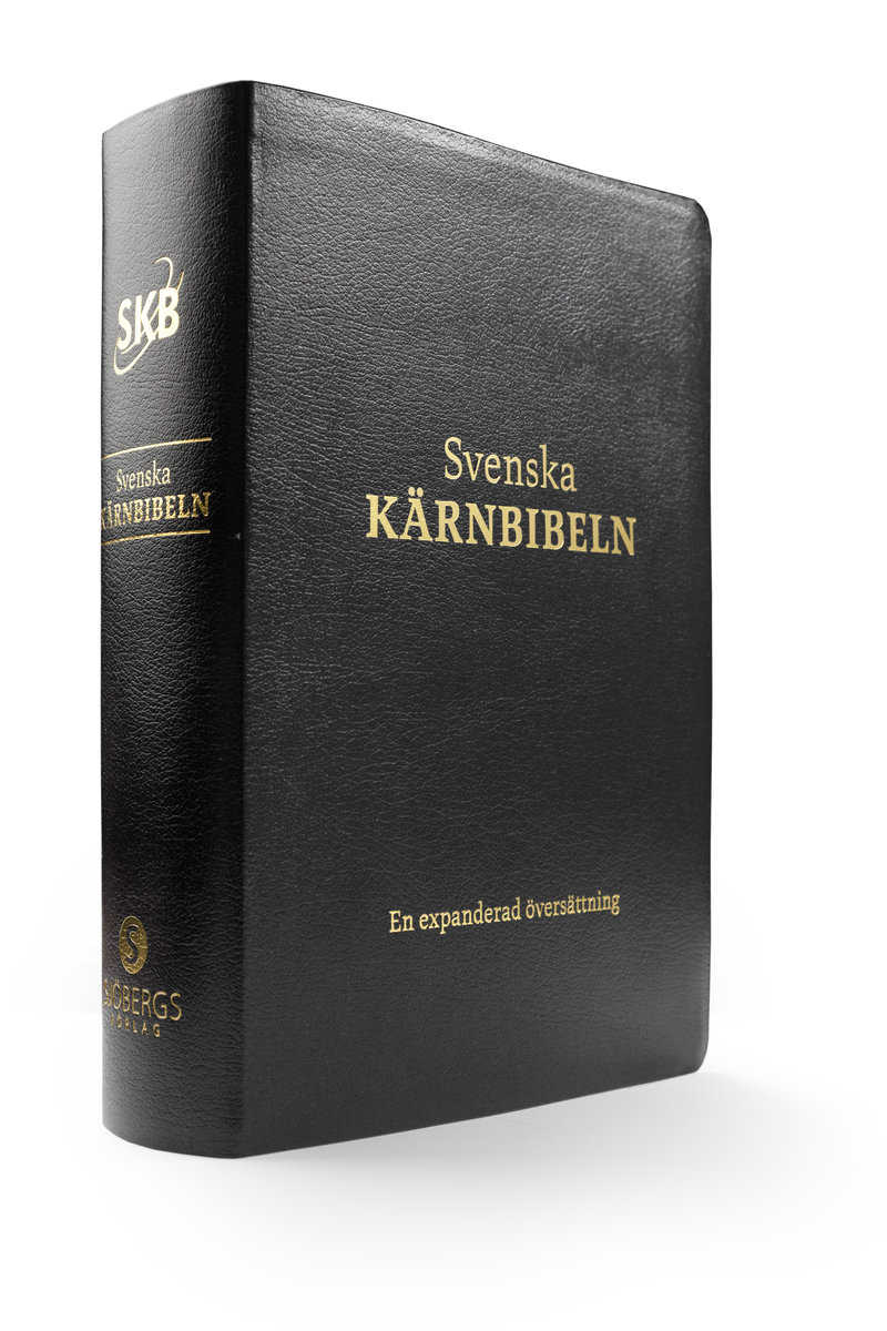 Svenska Kärnbibeln - helbibel, svart cabraskinn