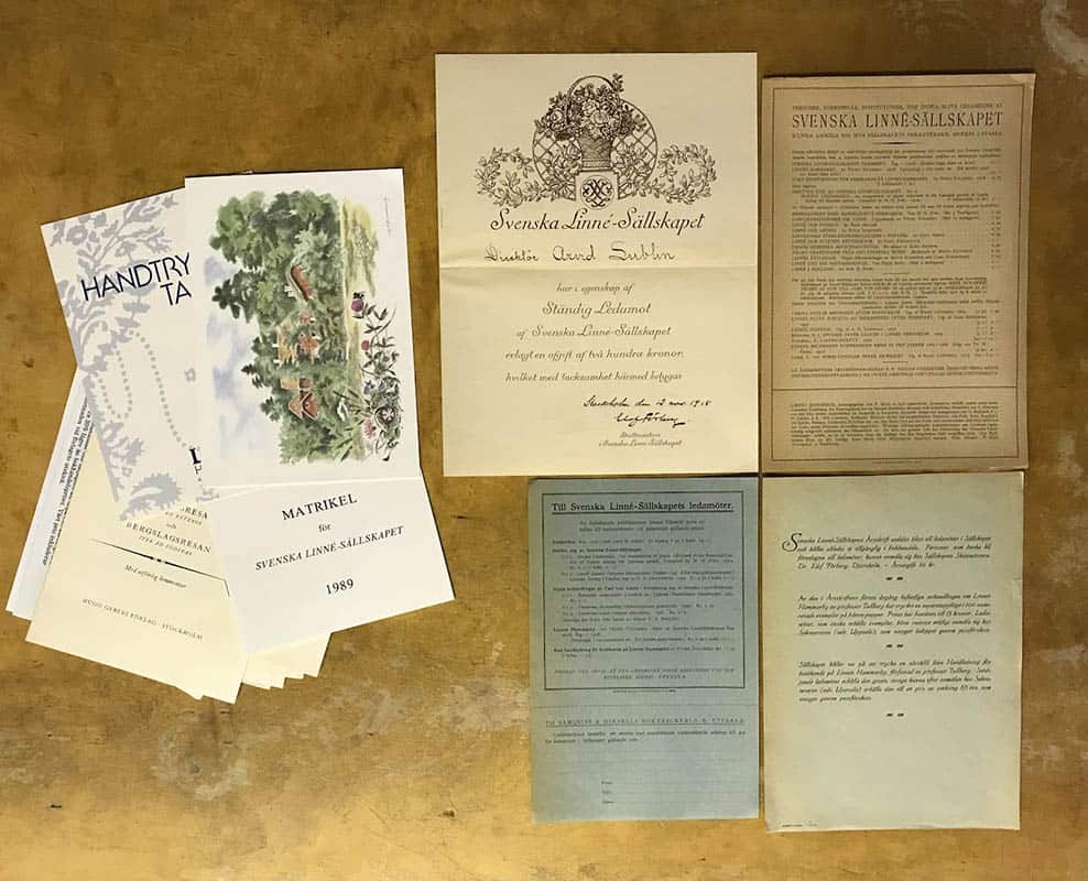 Svenska Linnésällskapets Årsskrift. Yearbook of The Swedish Linnaeus Society (komplett svit 1918 - 1992-1993)