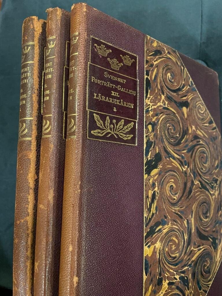 Svenskt porträttgalleri XII. Lärarekåren 1-3 (tre band)
