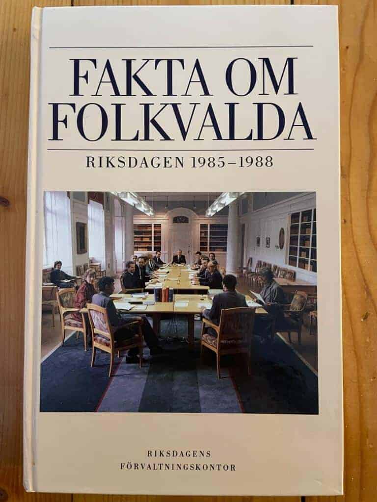 Sverige. Riksdagen : Fakta om folkvalda