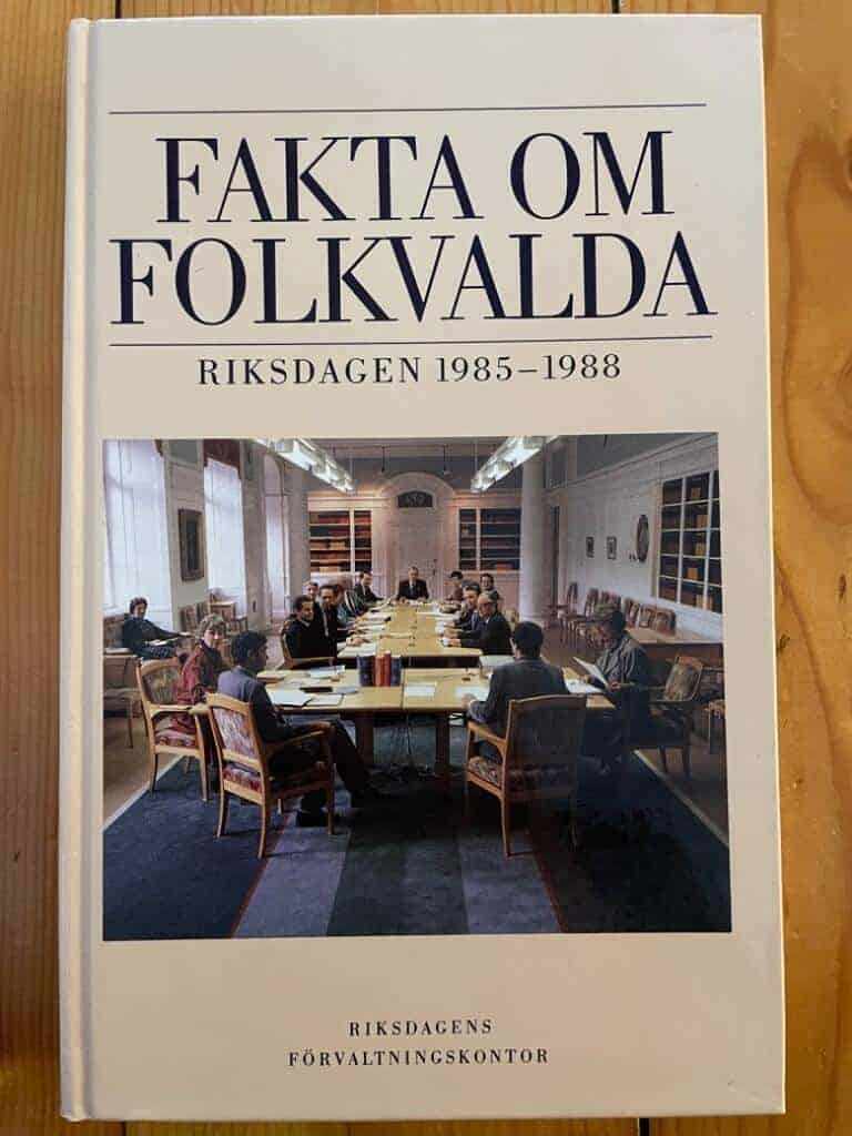 Sverige. Riksdagen : Fakta om folkvalda