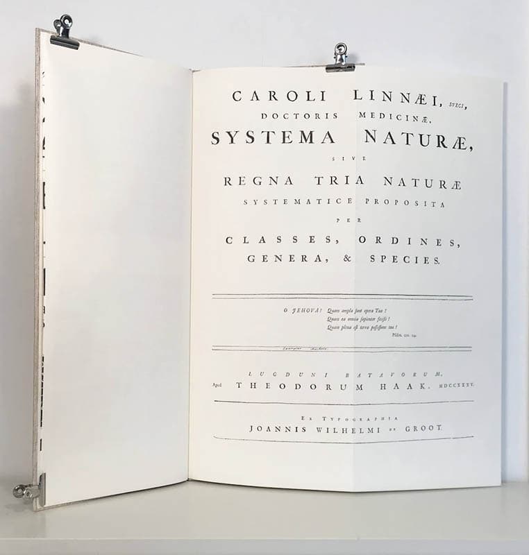 Systema naturæ, sive regna tria naturæ systematice proposita per classes, ordines, genera, & species
