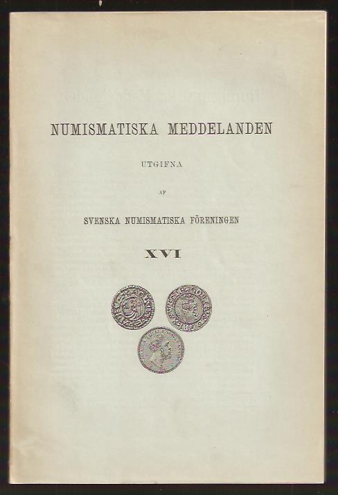 T. G. Appelgren : Numismatiska meddelanden XVI