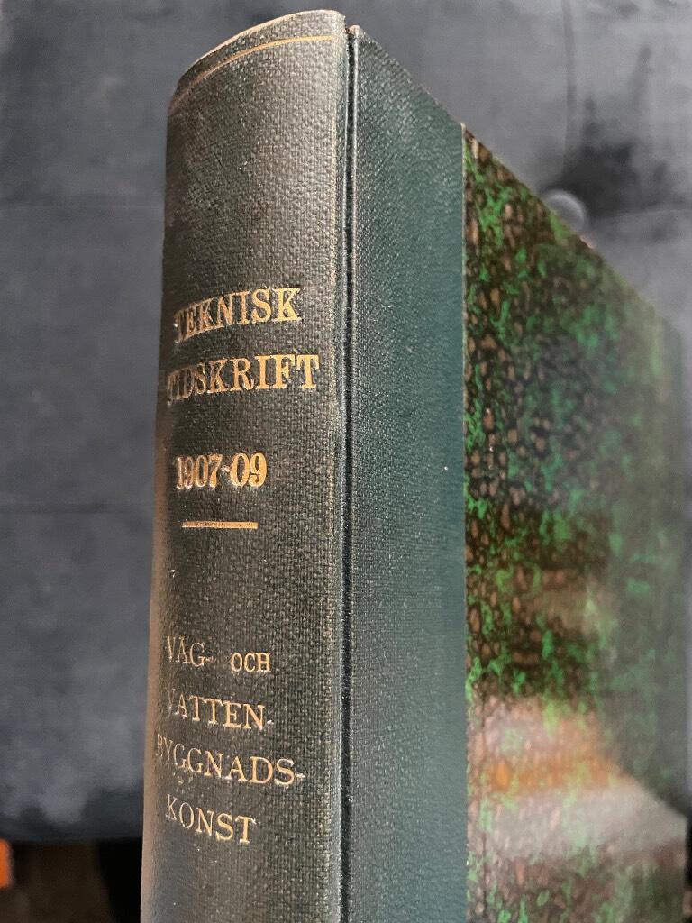 Teknisk tidskrift 1907-1909. Väg- och vattenbyggnadskonst.