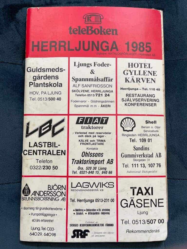 Teleboken Herrljunga 1985