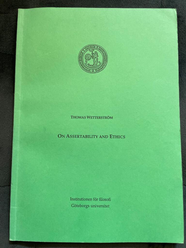Thomas Wetterström : On assertability and ethics