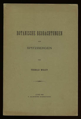 Thorild Wulff : Botanische Beobachtungen aus Spitzbergen
