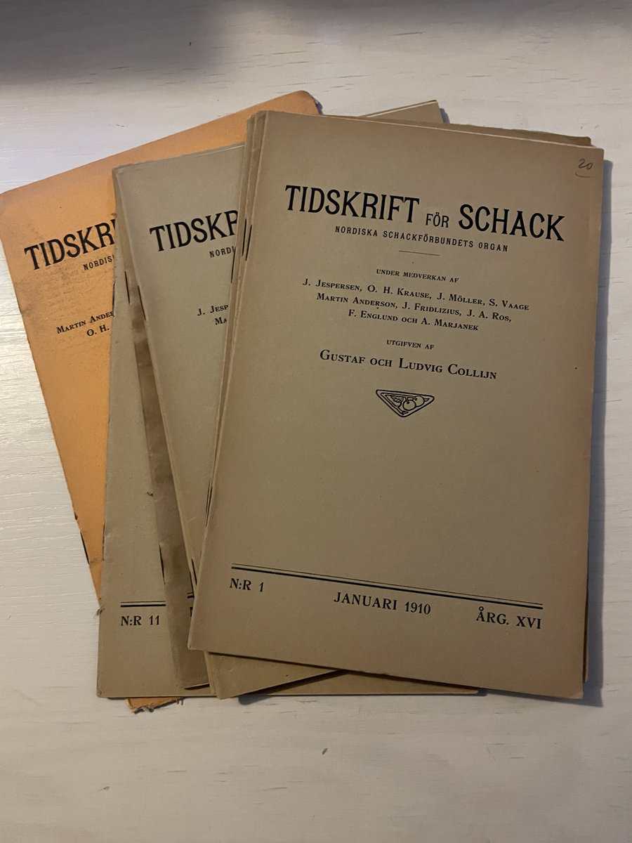 Tidskrift för schack - 1910 - Åtta nummer