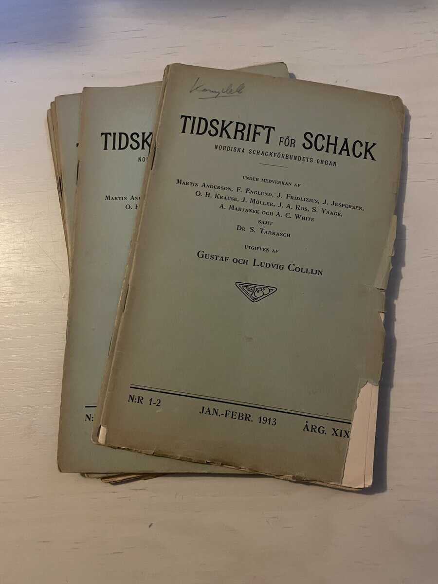 Tidskrift för schack - Hel årgång 1913