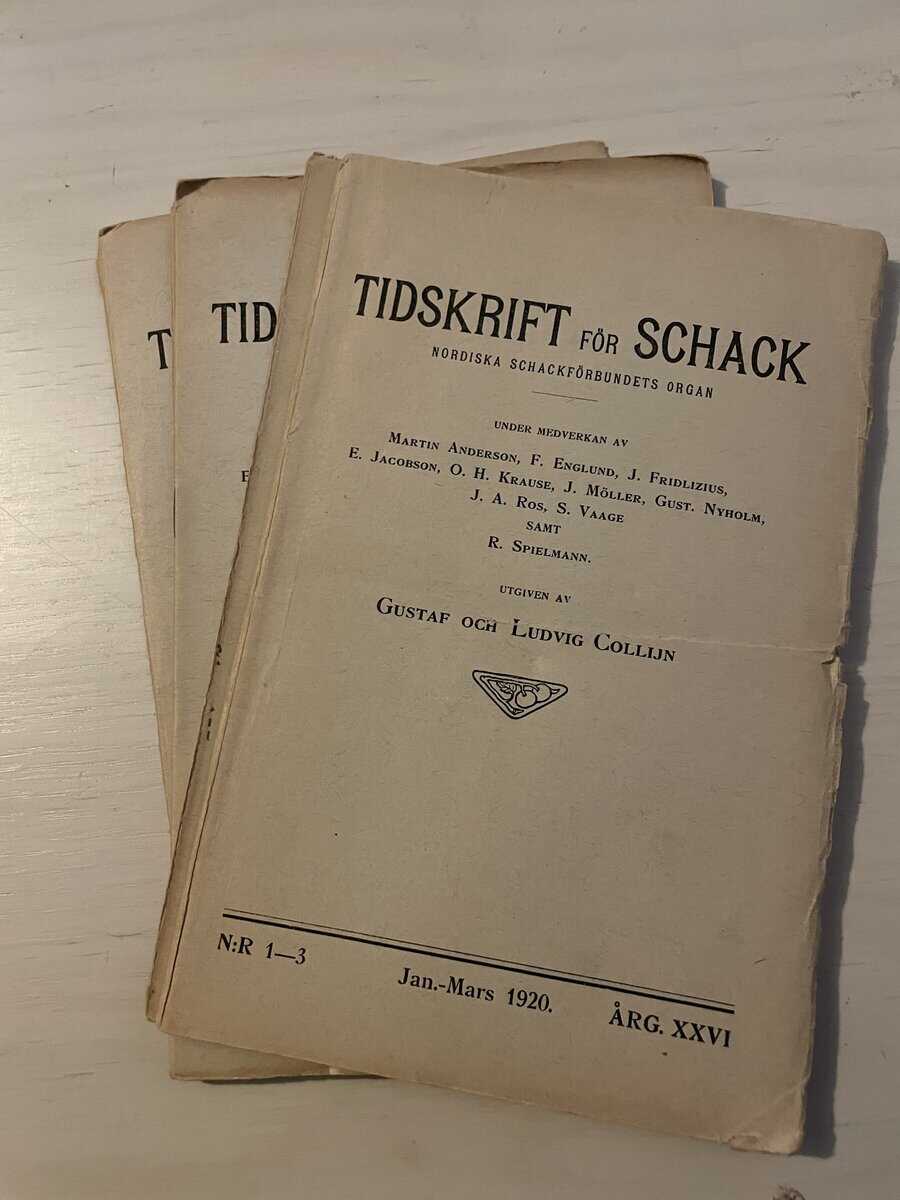 Tidskrift för schack - Hel årgång 1920
