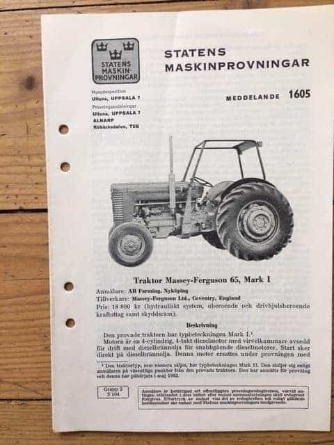 Traktor Massey-Ferguson 65, Mark I
