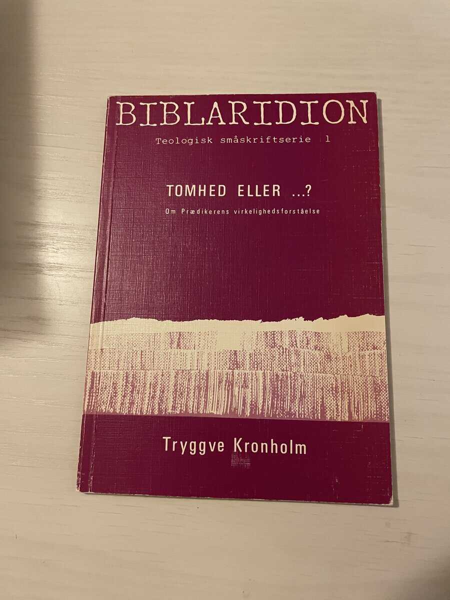 Tryggve Kronholm : Tomhed eller ...? om Prædikerens virkelighedsforståelse