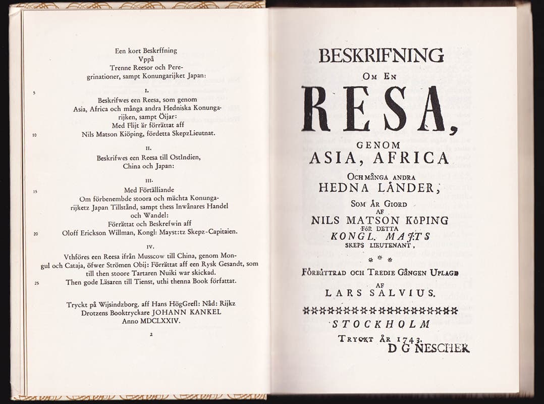 Ture Johannisson : Nils Matson Kiöpings resa