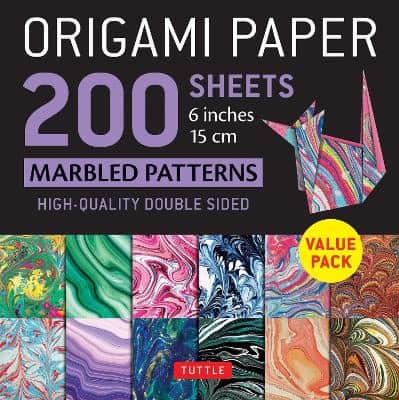 Tuttle Studio : Origami Paper 200 sheets Marbled Patterns 6' (15 cm)