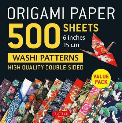 Tuttle Studio : Origami Paper 500 sheets Japanese Washi Patterns 6' (15 cm)