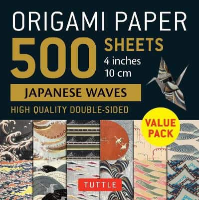 Tuttle Studio : Origami Paper 500 sheets Japanese Waves 4' (10 cm)