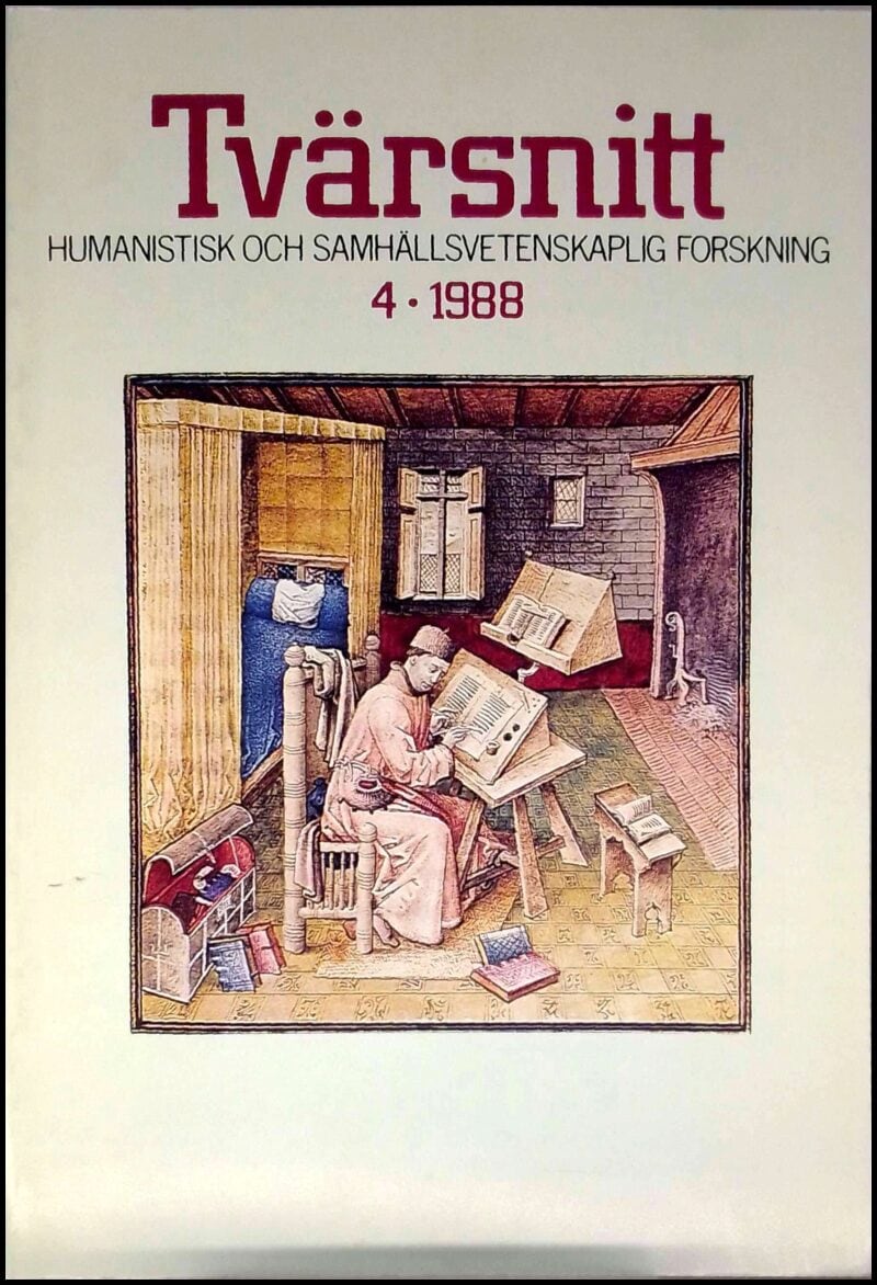 Tvärsnitt : humanistisk och samhällsvetenskaplig forskning : 1988 / 4