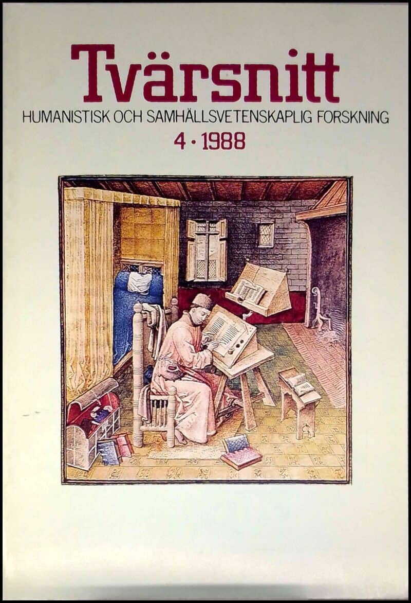 Tvärsnitt : humanistisk och samhällsvetenskaplig forskning : 1988 / 4