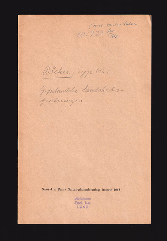Tyge W. Böcher : Grønlandske landskabsfredninger
