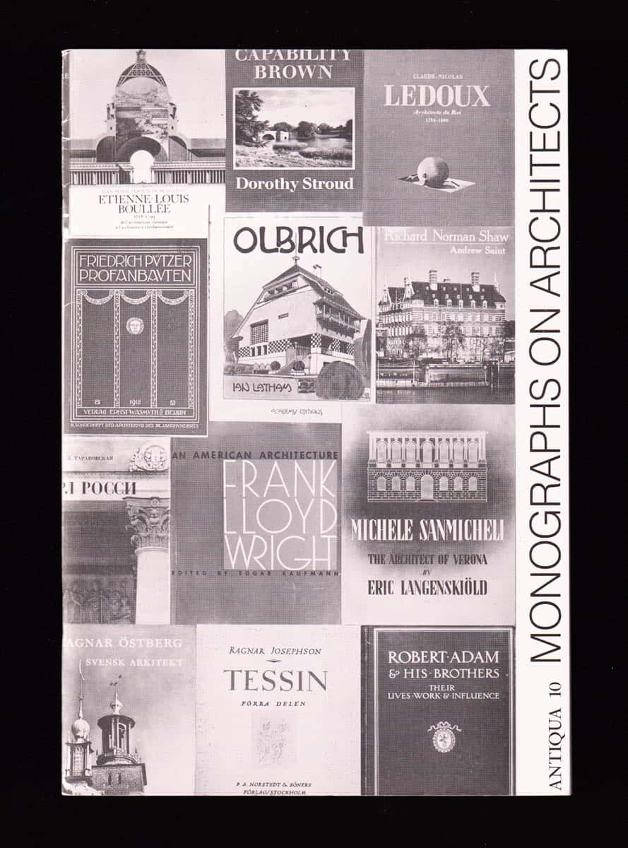Ulf Egelius : Antikvariat Antiqua Catalogue 10 June 1993. Monographs on Architects