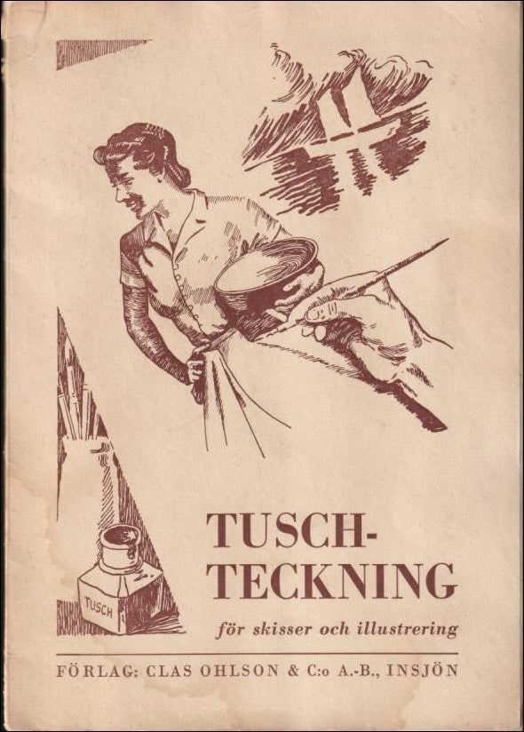 V. Björkman : Tuschteckning för skisser och illustrering