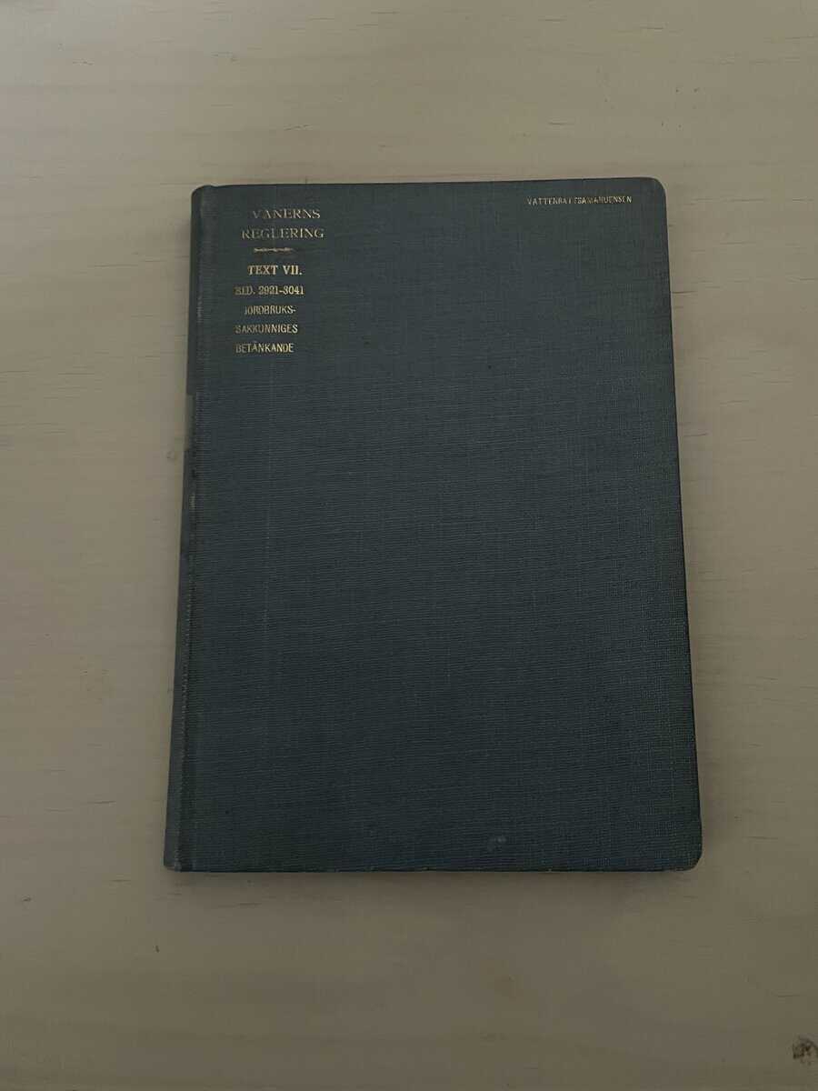 Vänerns reglering text VII (7) - sid. 2921-3041