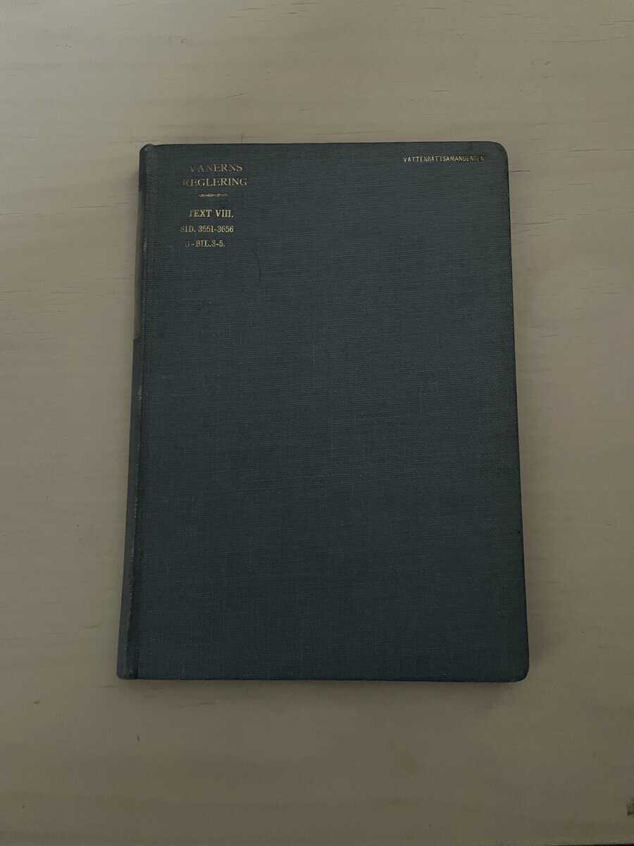 Vänerns reglering text VIII (8) - sid. 3551-3656