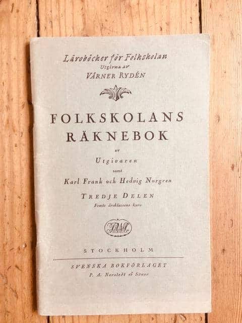 Värner Rydén : Folkskolans räknebok tredje delen