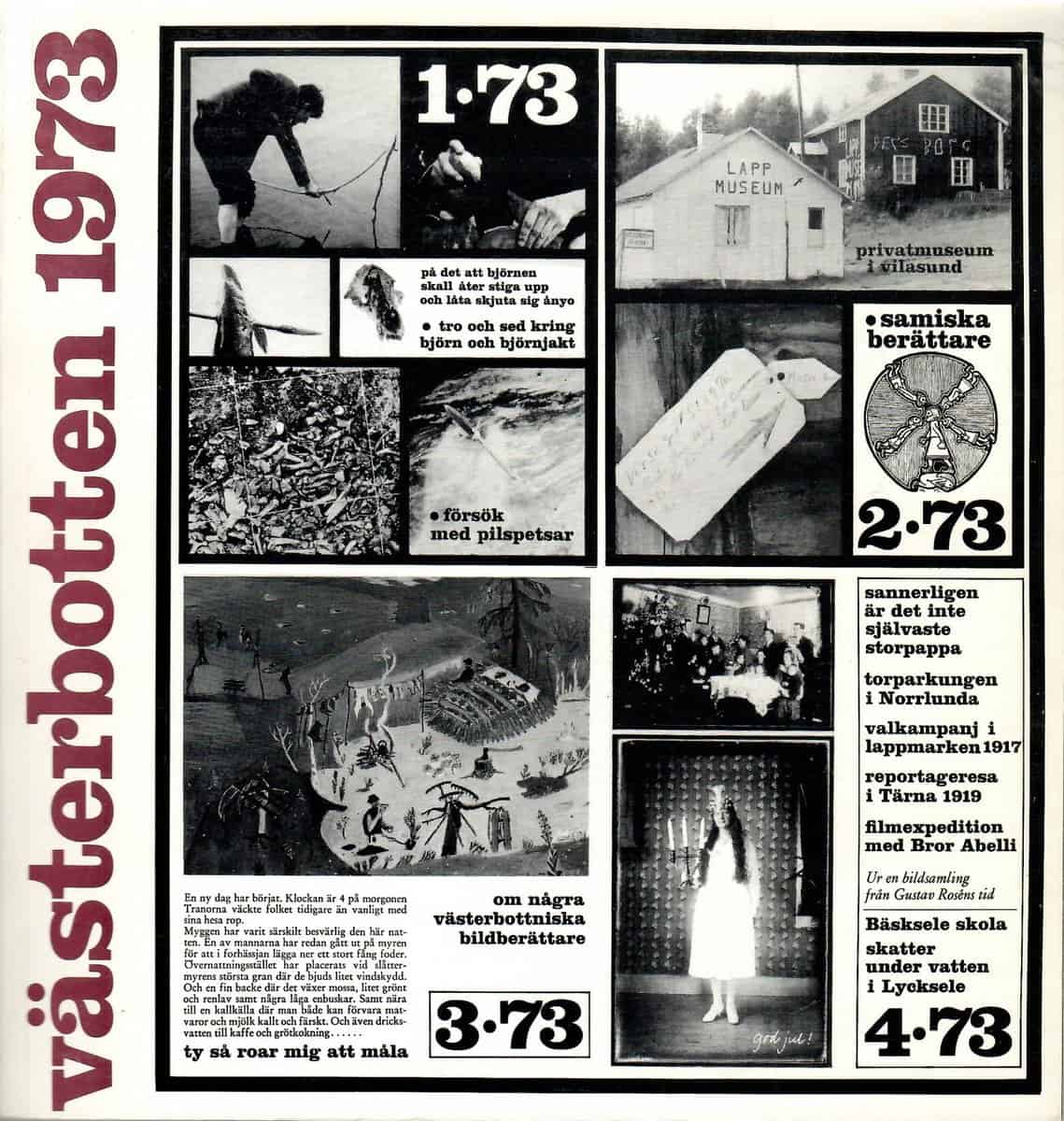 Västerbotten 1973 Årsbok med 4 nr