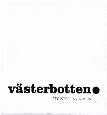 Västerbotten Register 1920-2006