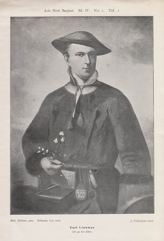 Veit Brecher Wittrock : Några ord om Linné och hans betydelse för den botaniska vetenskapen. Med 3 taflor. Från författaren