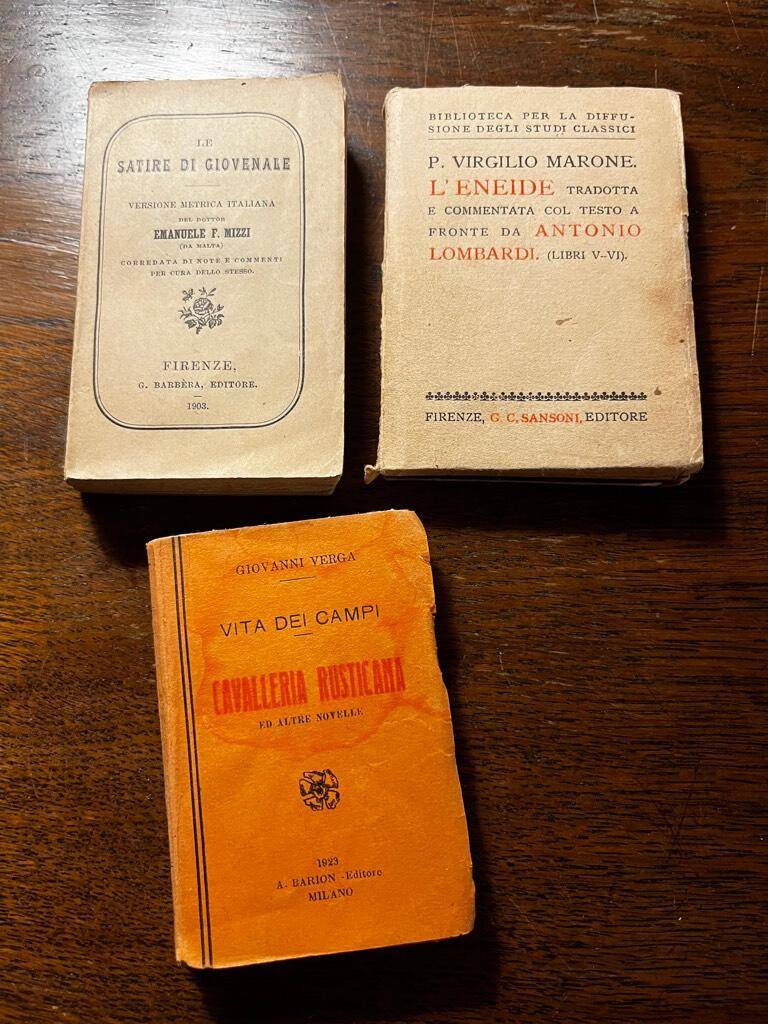Verga ; Marone ; Mizzi : Litet bokpaket, italienska miniböcker